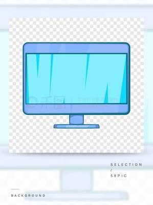 动画风格 电脑显示器图标在网络设计中的创意应用