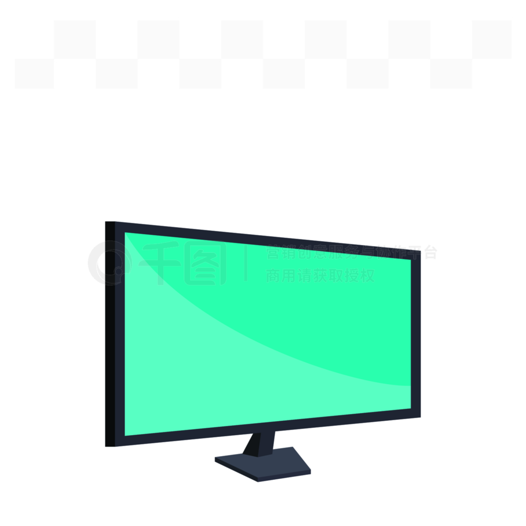 卡通风格动画显示器 电脑动画设计的创意图标